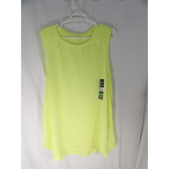 Athletic Works Womens Light Lime Sleeveless Crew Neck Racerback Tank Top Sz 3XL - Picture 1 of 6